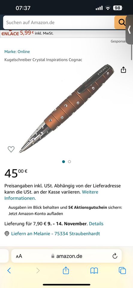 Füller und Kuhelschreiberset in Straubenhardt
