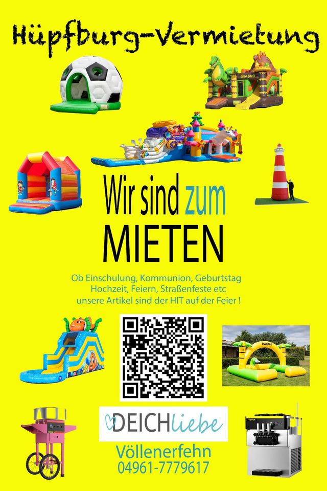 Hüpfburg Dino ┼ Kindergeburtstag ┼ Firmen-Event ┼ Einschulung in Westoverledingen