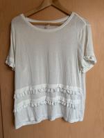 H&M T-Shirt weiß Gr. L Fransen Urlaub Ibiza Ethno Festival Boho Thüringen - Jenalöbnitz Vorschau