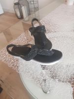 Sandalen schwarz Glitzer Rheinland-Pfalz - Hahnheim Vorschau