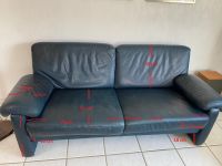 Ledersofa , 2 und 3er Sofa, blau Nordrhein-Westfalen - Bad Salzuflen Vorschau