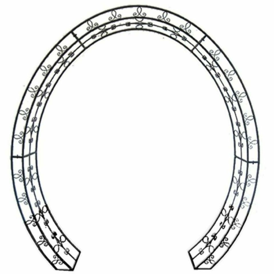 Rosenbogen Oval Rost Deko Rankhilfe Rankbogen Rankgitter Metall Lamos schwarz 3510001 in Hahn am See