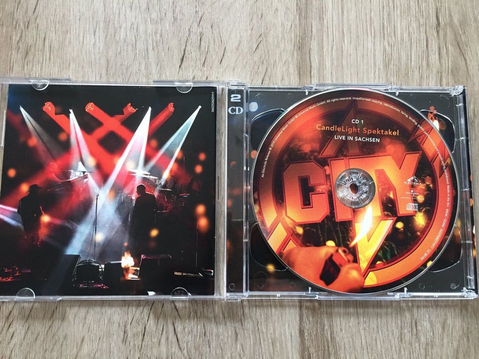 Doppel CD City Candlelight Spektakel Live in Sachsen Ostrock DDR in Hoppegarten