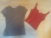 T-Shirt Top Zara Gr. S braun und ziegelrot Baumwolle Bayern - Olching Vorschau