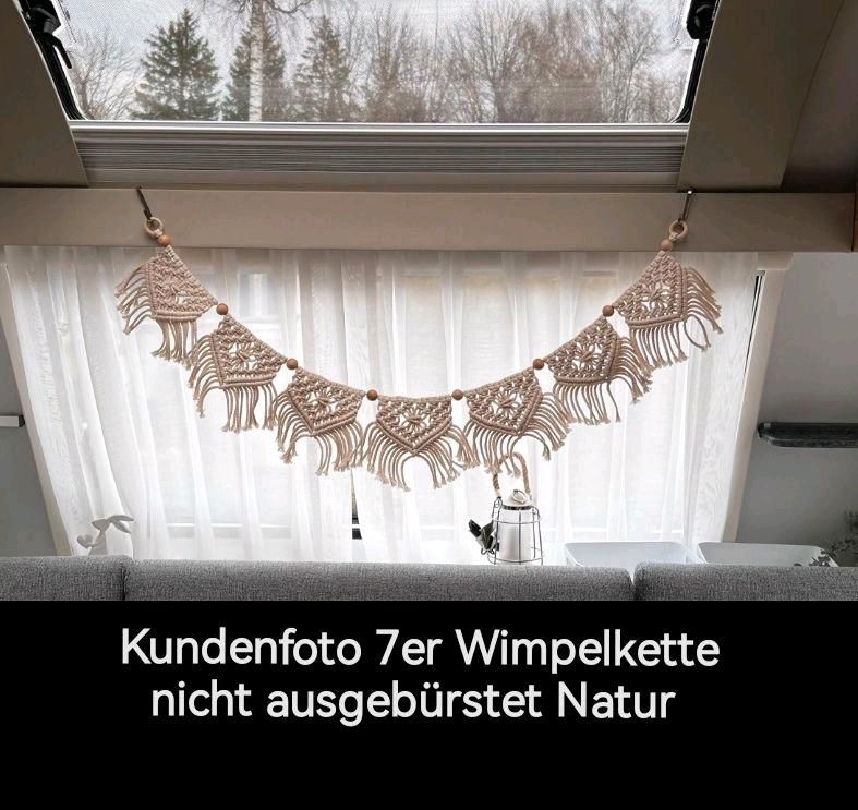 ❤️ Makramee Wimpelkette Camping - Girlande Geschenk Hochzeit in Wunstorf