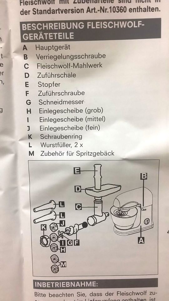 Küchenmaschine Küchenprofi Compact rot mit Fleischwolf in Trier