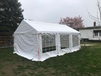 Zelt 4m x 6m weiß mieten für ihre Gartenparty Sachsen - Delitzsch Vorschau