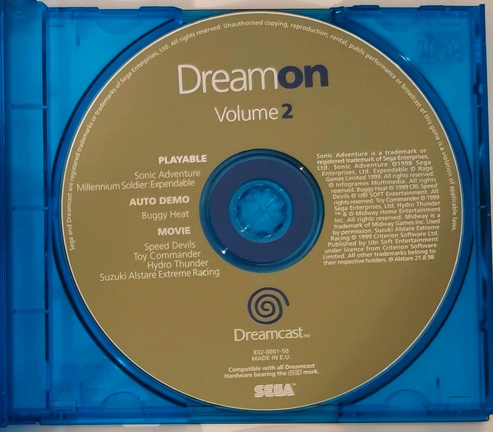 Dreamon Volume 2 Demo GD  Sega Dreamcast in Sankt Augustin