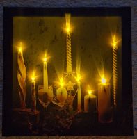 Weihnachtsbild Bild LED Bild flackernde Kerzen Bayern - Neufahrn Vorschau