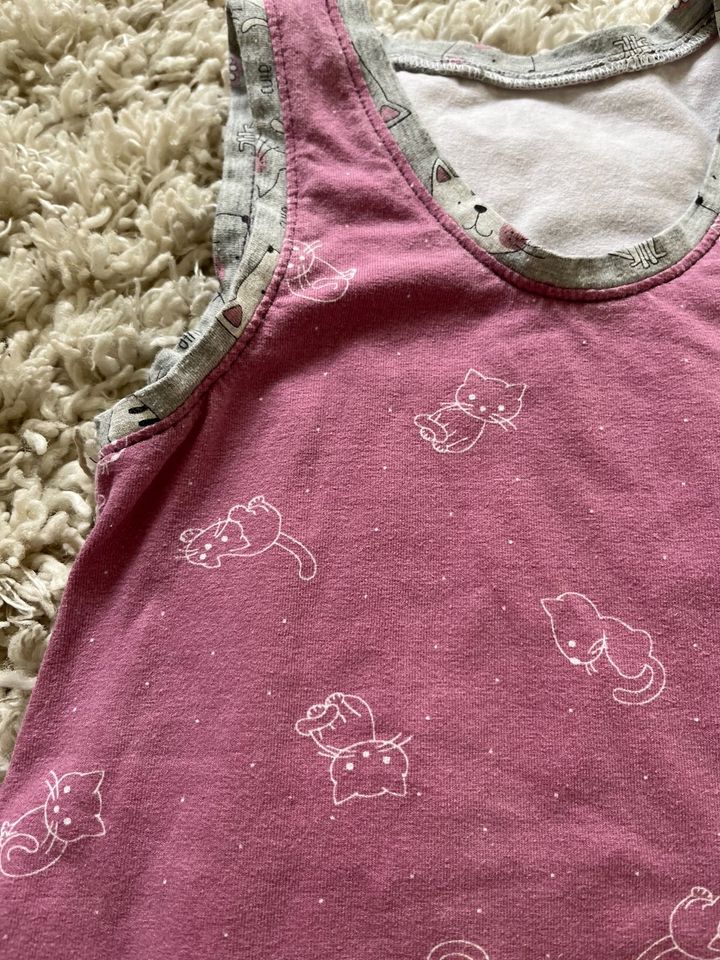 Kleid, Sommer 92 98 Kurzarm selbst genäht ärmellos pink Katzen in Muggensturm