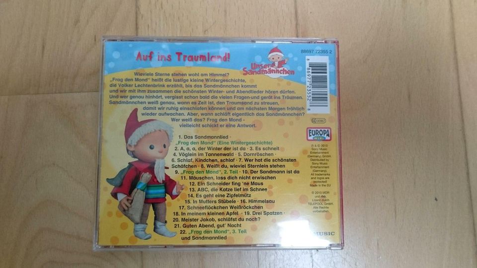 Unser Sandmännchen Auf ins Traumland CD Kinder Lieder Winter in Frankfurt am Main