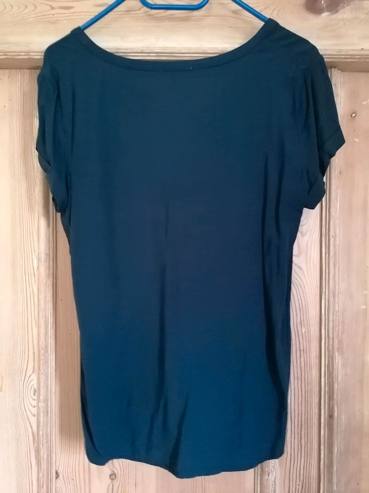 Bluse Kurzarm blau von Montego Gr. 40 in Wahlstorf