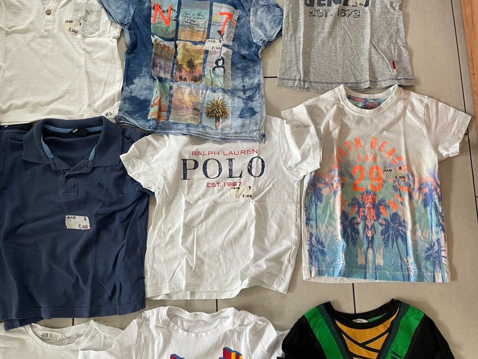 Tshirt Set H&M zara ralph lauren levis topomini 110/116 in Essen