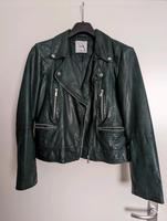 Wunderschöne Lederjacke/Bikerjacke von Mango in grün, XL Sachsen - Taucha Vorschau