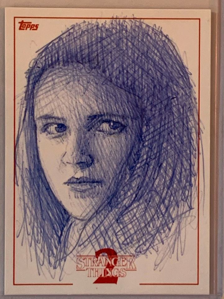 TOPPS Stranger Things, Sketch Card, Unikat, Nancy Wheeler in Herzogenrath