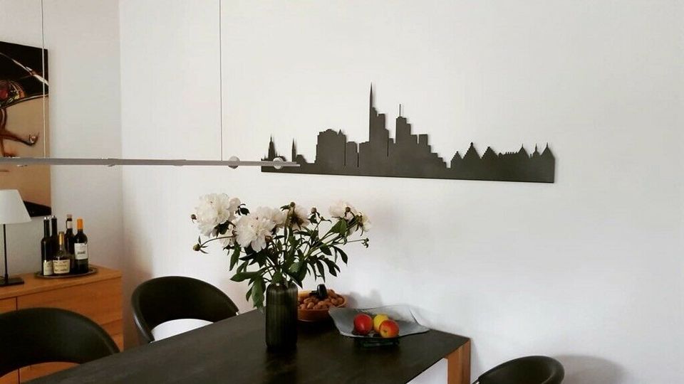 Stahl Weltkarte Skyline Bild Edelstahl Wanddeko XXL Wandbild Loft in Bielefeld