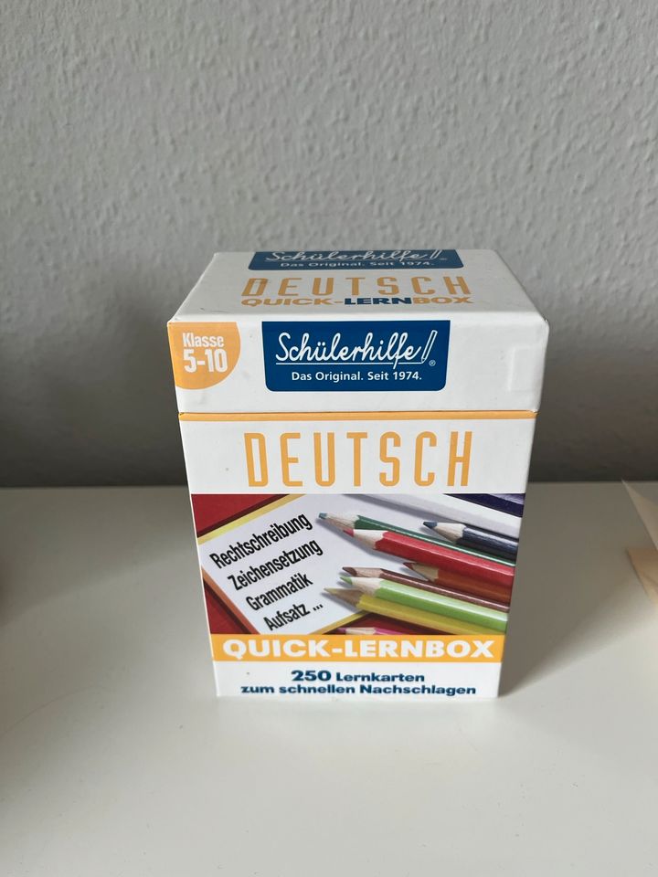 Lernkarten/ Lernboxen, Deutsch,Französich,Mathe, Englisch in Flensburg