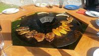 Feuertonne mit Grillplatte Stehtisch Grilltonne Männergeschenk Bayern - Mönchberg Vorschau