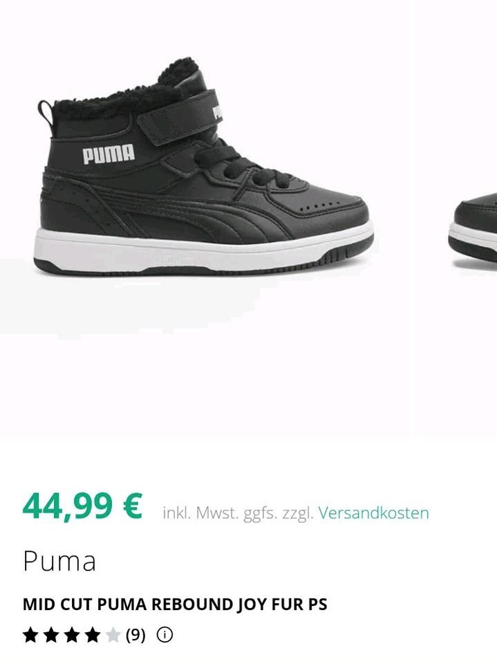 Puma Sneaker Boots Gr. 35 schwarz Mid Cut Rebound Joy Herbstschuh in Sarstedt