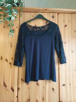 Dunkelblauer Spitzenpullover - 3/4 Arm Baden-Württemberg - Offenburg Vorschau