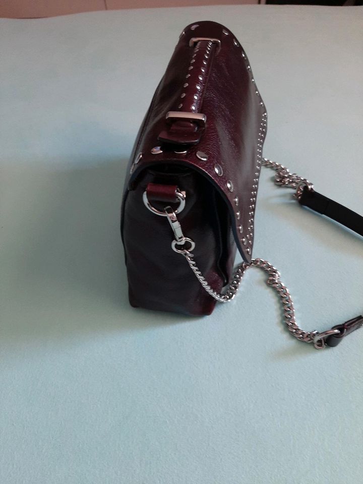 Zara Tasche echtleder Bordeaux in Wassertrüdingen