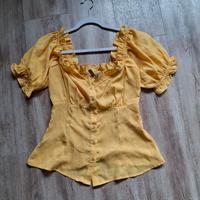 ASOS Bluse mit Carmen Ausschnitt Gr. 34gelb Bayern - Ortenburg Vorschau