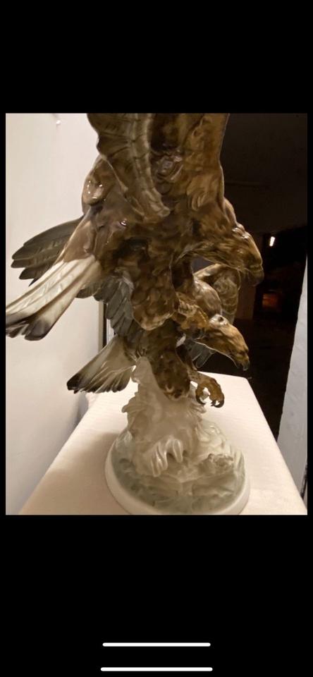 Porzellan Skulptur hutschenreuther Adler signiert Karl tutter in Essen