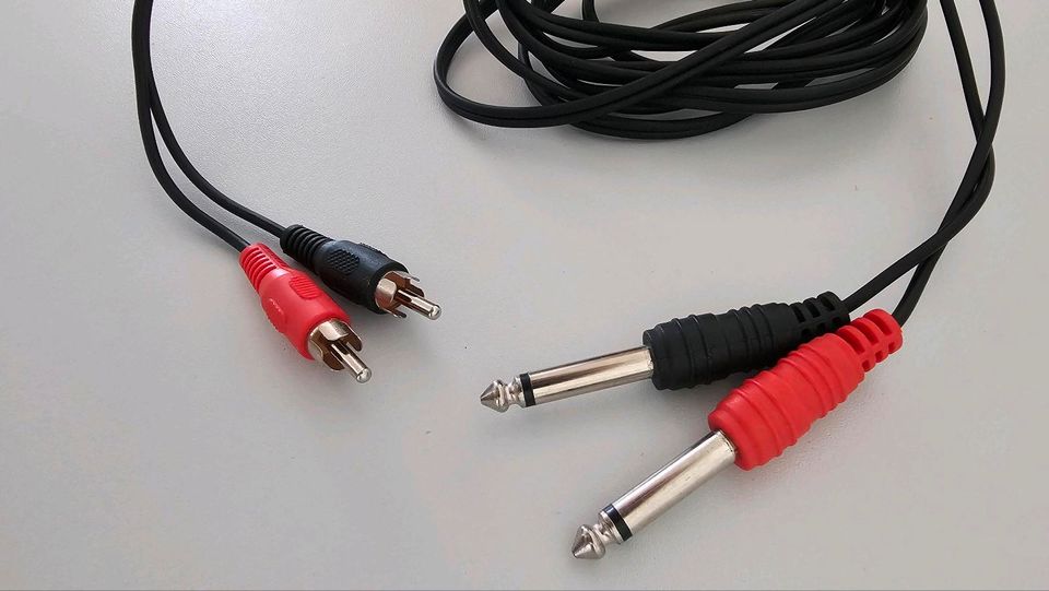 2x 6,3mm Klinke auf 2x Chinch Kabel, male, 3m, Audio, Ton, Dj in Chemnitz