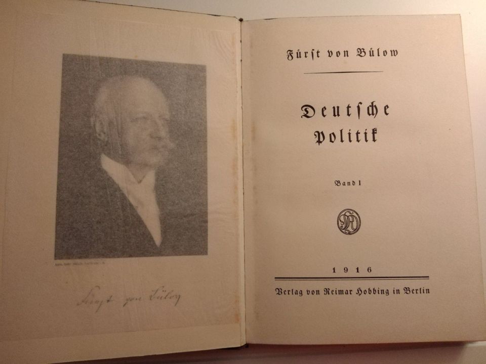 Antik: Deutsche Politik Fürst von Bülow Band 1 und 2 von 1916 in Bienenbüttel