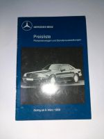 Gesamtpreisliste Mercedes 03/1989 Hessen - Hainburg Vorschau