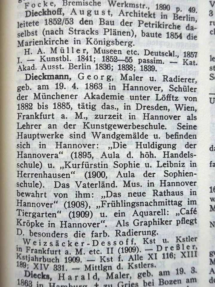 Gemälde von Georg Dieckmann, 1863 - 1947 in Hodenhagen