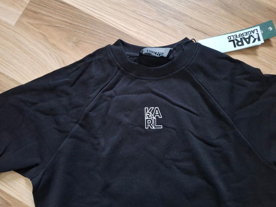 Karl Lagerfeld Pullover Sweatshirt schwarz Neu Etikett Gr. S in Schwarzenfeld