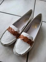 Rieker Schuhe weiß Gr. 42 Leder Hessen - Neuberg Vorschau