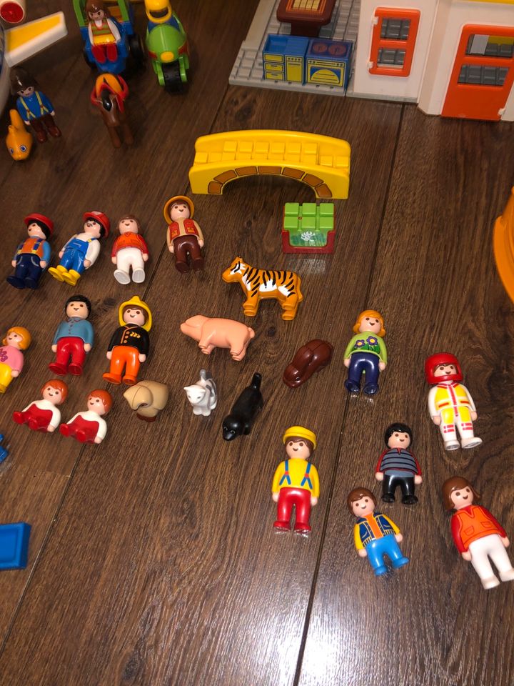 Playmobil 123 Konvolut Set  Haus Tiere Menschen Bauernhof Schiff in Centrum