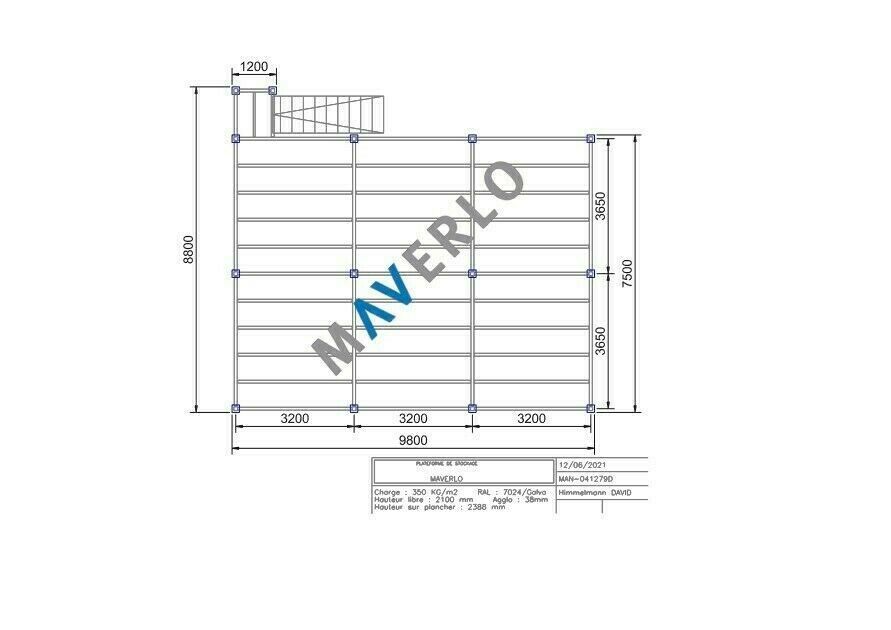 Lagerbühne 350 kg/m² 9,8*7,5m MAVERLO Lagerebene in Hückeswagen