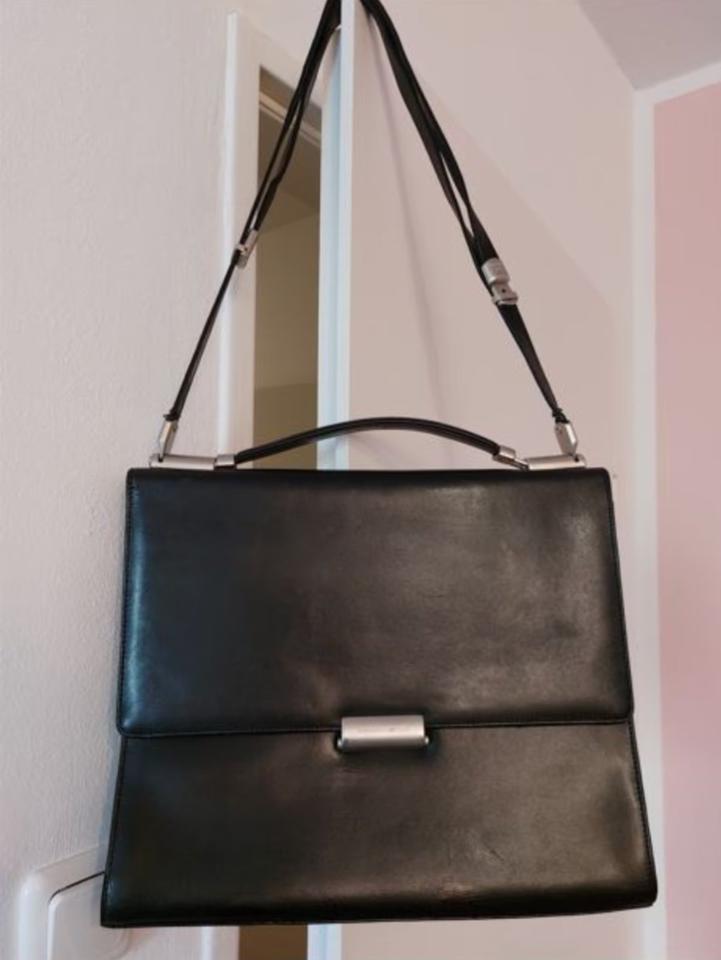 Mandarina Duck Tasche Leder  schwarz 34 x 30 x 12 cm kratzfest in Köln