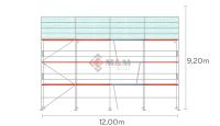 Dachfanggerüst 98,4qm , Gerüst  mit Seitenschutznetz 12x9,2m Baden-Württemberg - Schwäbisch Hall Vorschau