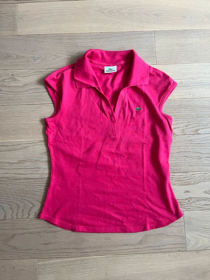 Lacoste Slim Fit ärmelloses Poloshirt 40 pink in München