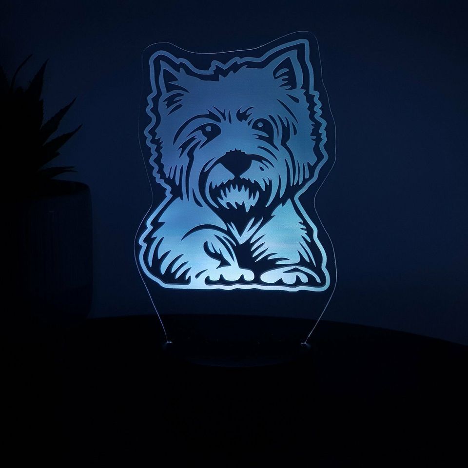 LED Lampe Hund (auch mit Wunschnamen) / West Highland Terrier in Schülp bei Rendsburg