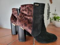 Gaudi Leder Stiefeletten schwarz/Leo braun Gr. 39 Bayern - Lichtenfels Vorschau