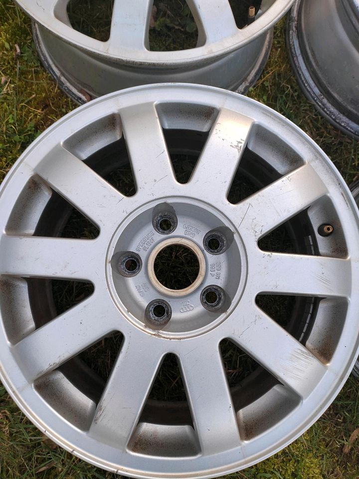 4 Originale Audi Alufelgen Speedline 16" 5x112 (Audi, VW, etc.) in Bad Berka