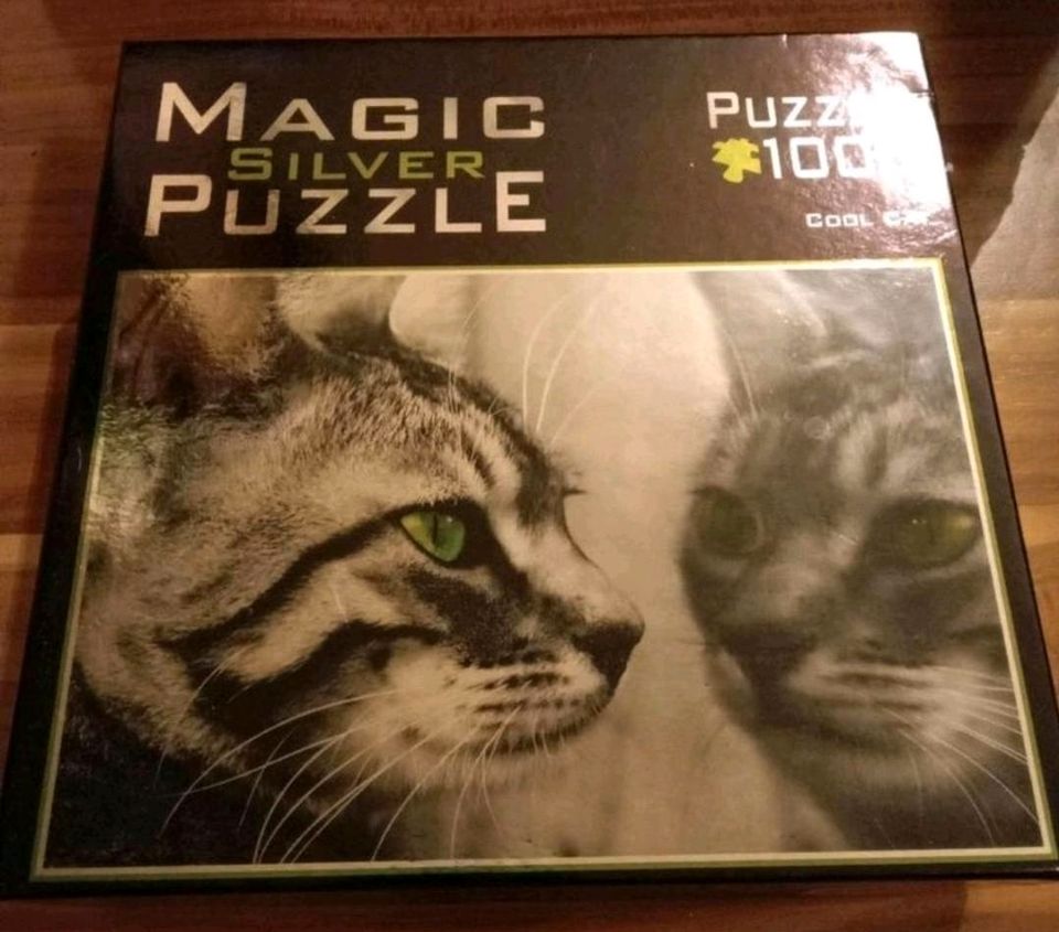 94 ### Magic Silver Puzzle Cool Cat 1000 Teile Neu in Aachen