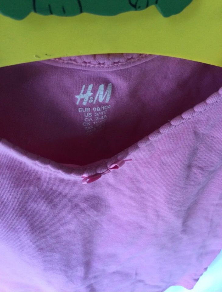 H&M Mädchen Sommer Top Unterhemd 98/104 pink in Murnau am Staffelsee