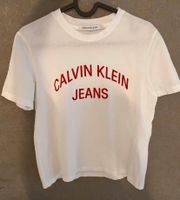 Calvin Klein Jeans T-Shirt Gr S weiß rot samt Nordrhein-Westfalen - Soest Vorschau