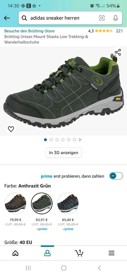 Brütting Trekking Wanderhalbschuhe Gr. 40, neu in Hamburg