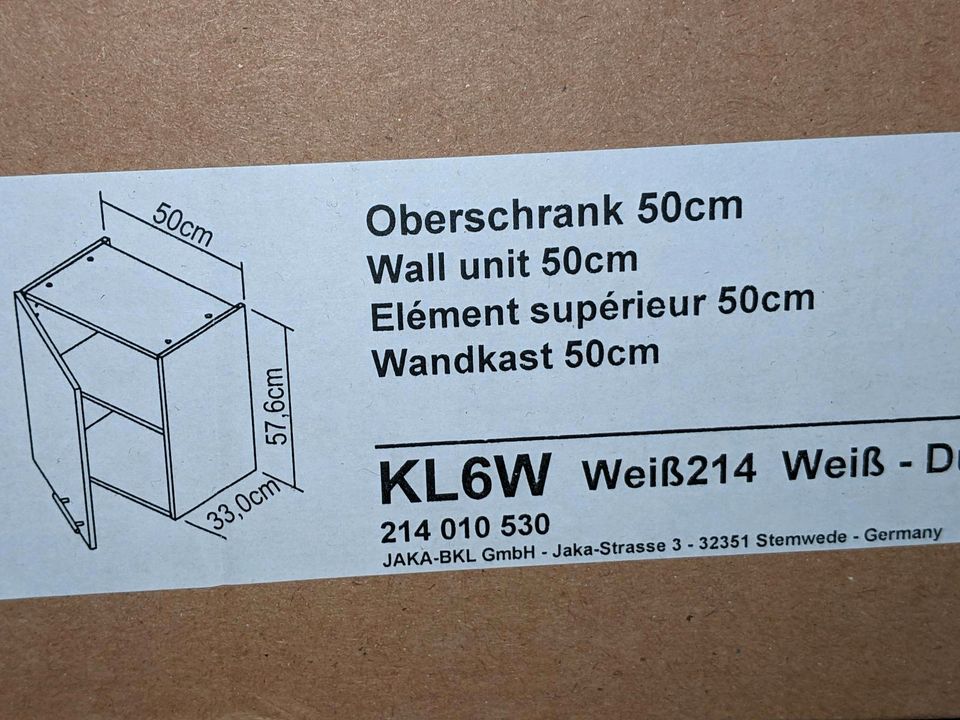 NEU Oberschrank OPTIFIT Serie KL6W Weiß Matt 214 BREITE 50cm in Pankow -  Prenzlauer Berg | eBay Kleinanzeigen ist jetzt Kleinanzeigen
