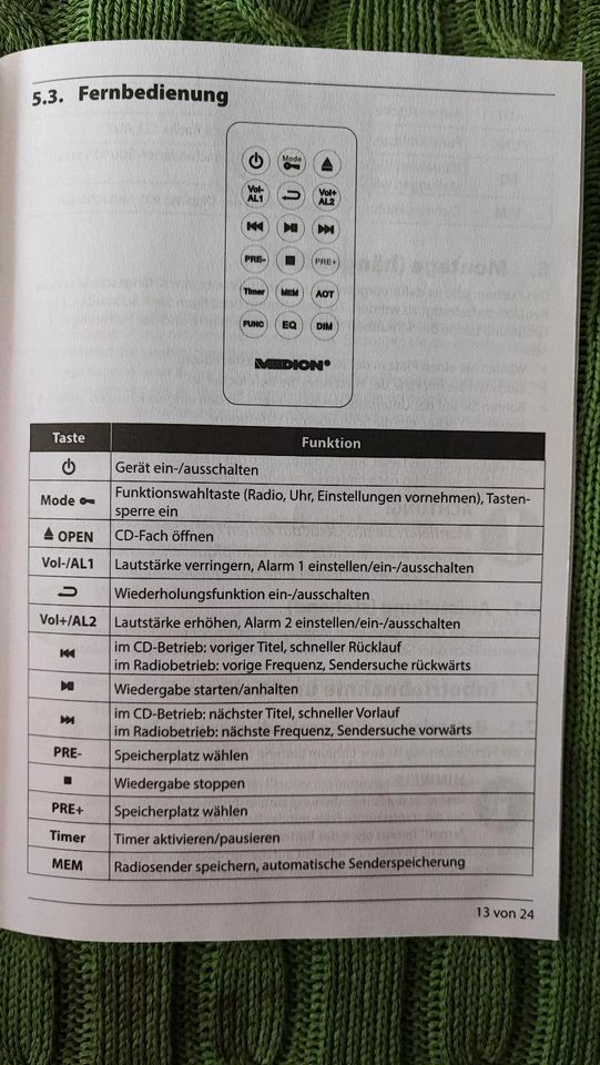 Küchen Unterbau-Radio MEDION in Krauschwitz