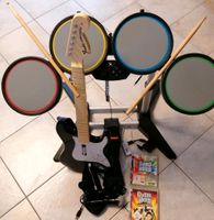 PS3 Schlagzeug + Gitarre + Microphone und 2 Spiele Nordrhein-Westfalen - Rietberg Vorschau