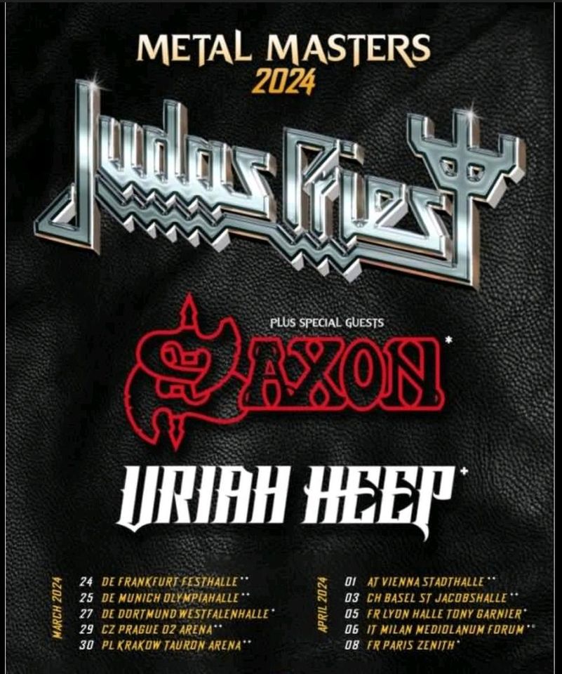 Suche Judas Priest Tourposter Plakat 2024 Deutschland Germany in Bad Lauterberg im Harz