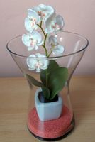 Deko Glas Vase mit Blume Vase Deko Blume Bayern - Plattling Vorschau